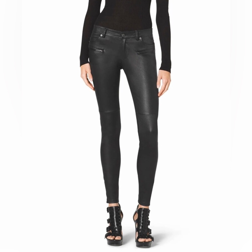 Michael Michael Kors Leather Skinny Pants